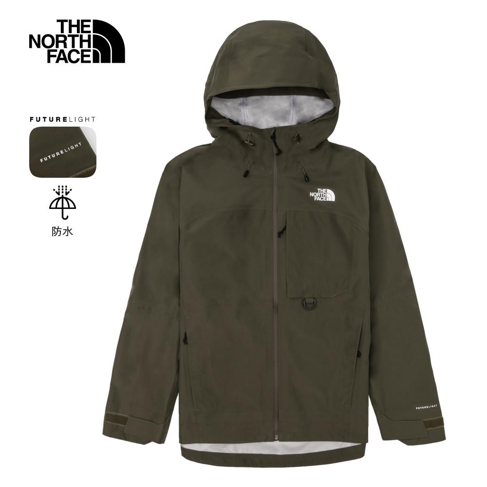 The North Face北面男款灰綠色防水透氣連帽衝鋒衣｜89ZJ21L