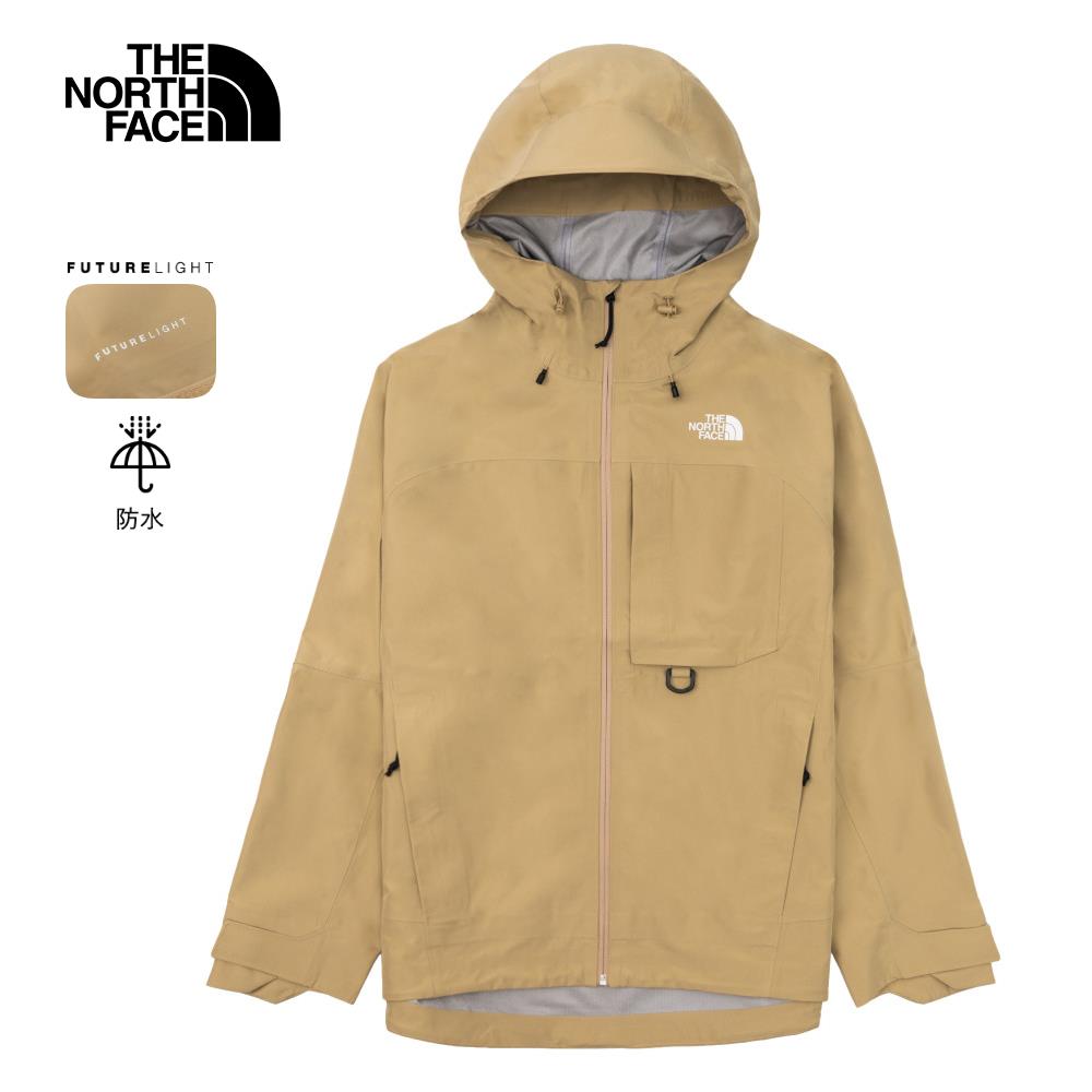 The North Face北面男款卡其色防水透氣連帽衝鋒衣｜89ZJLK5