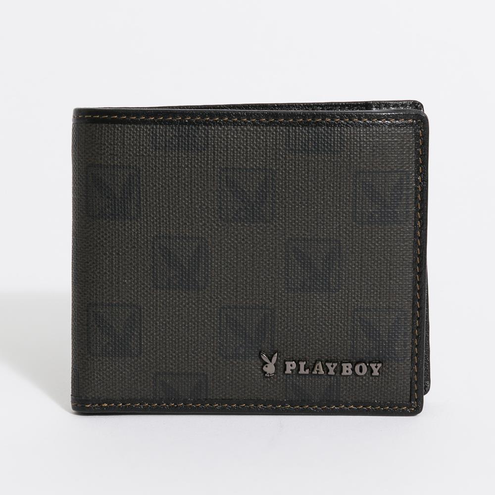 PLAYBOY 上翻短夾 Legend系列 - 咖啡色(131-0212-60-2)