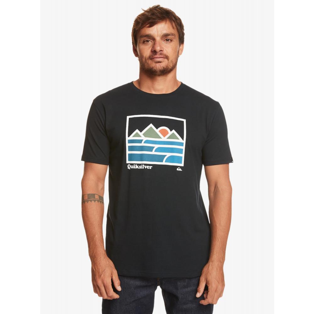 【QUIKSILVER】LANDSCAPE LINES SS T恤 黑色(EQYZT07450)