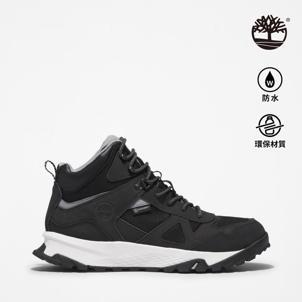 Timberland 男款黑色Lincoln Peak防水中筒健行鞋|A2DZ2015