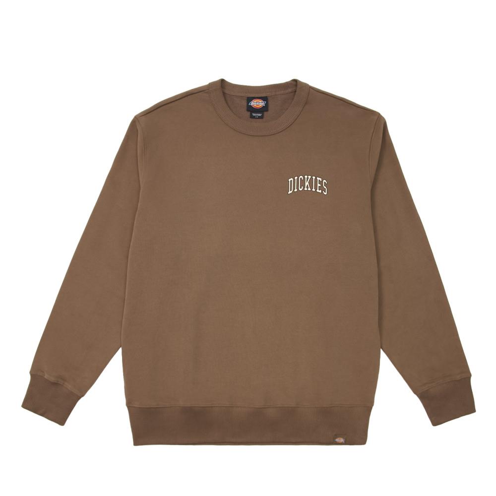 Dickies男款蘑菇棕純棉胸前品牌Logo文字印花休閒大學T|DK0A4YBGJ96