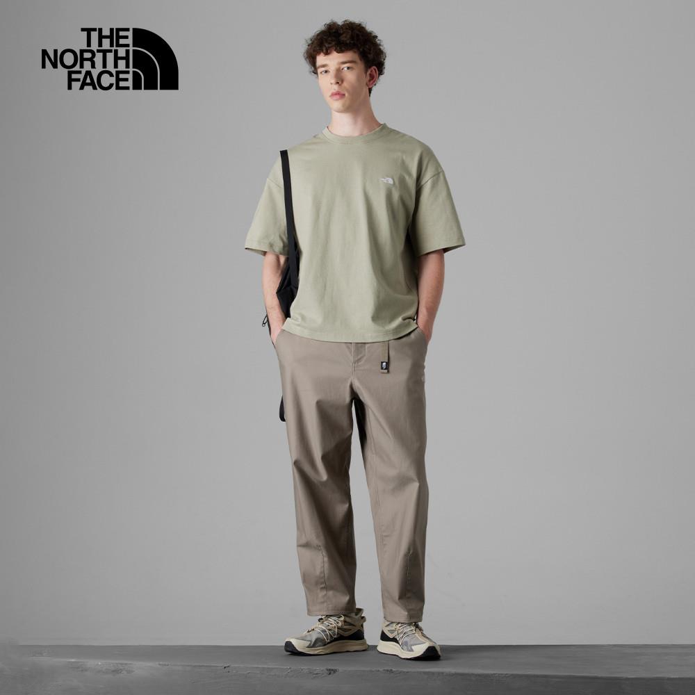 The North Face北面UE男款棕色純棉落肩設計舒適休閒短袖T恤｜885R1I4