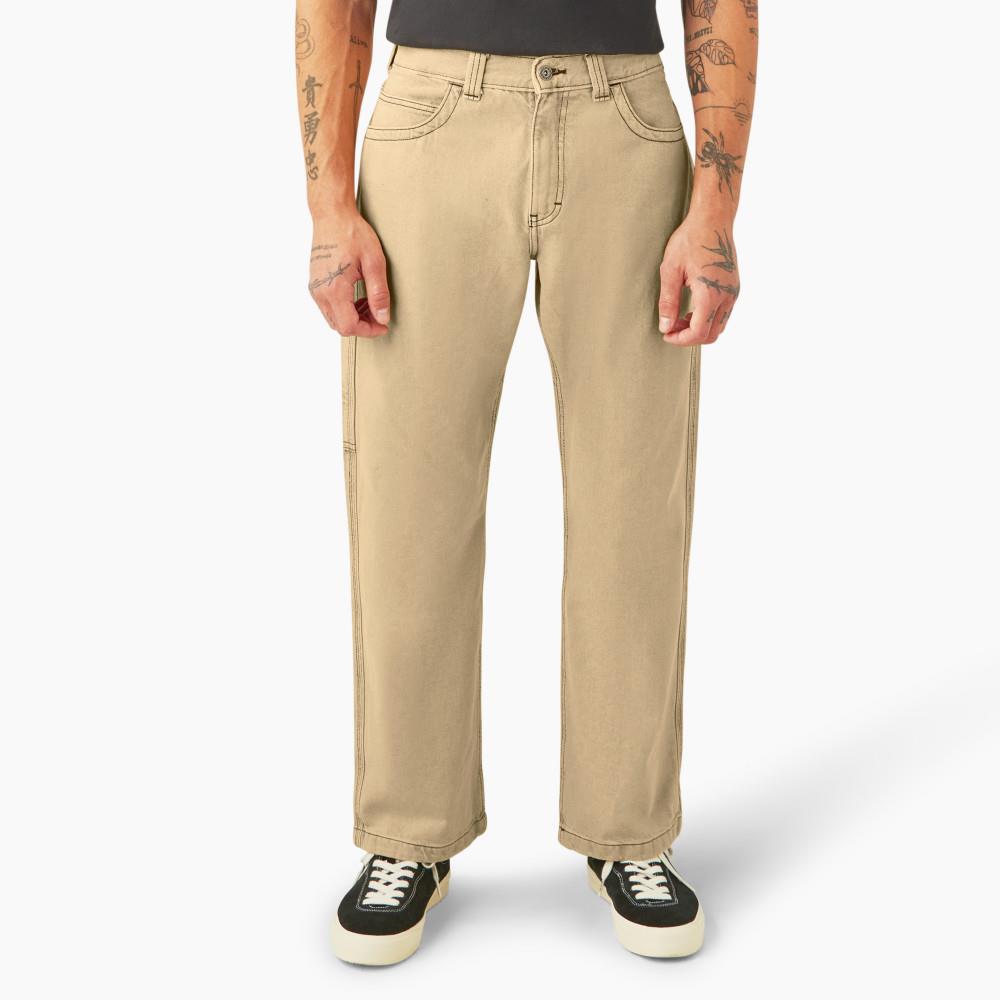 Dickies男款卡其色純棉側邊工具環設計休閒牛仔長褲|DK0A85SDKHK