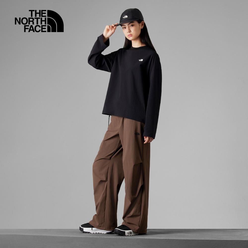 The North Face北面UE女款黑色DWR防潑水舒適透氣長袖T恤｜89H2JK3