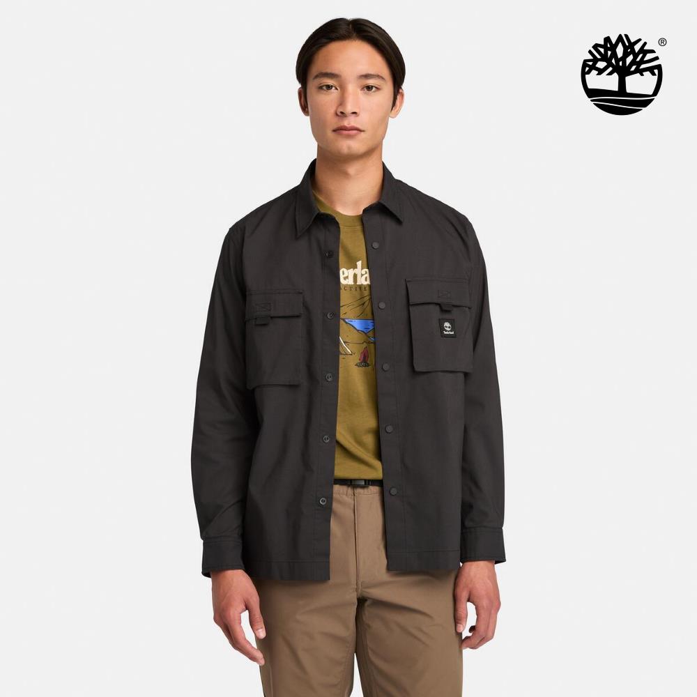 Timberland 男款黑色智慧控溫襯衫外套|A68WU001