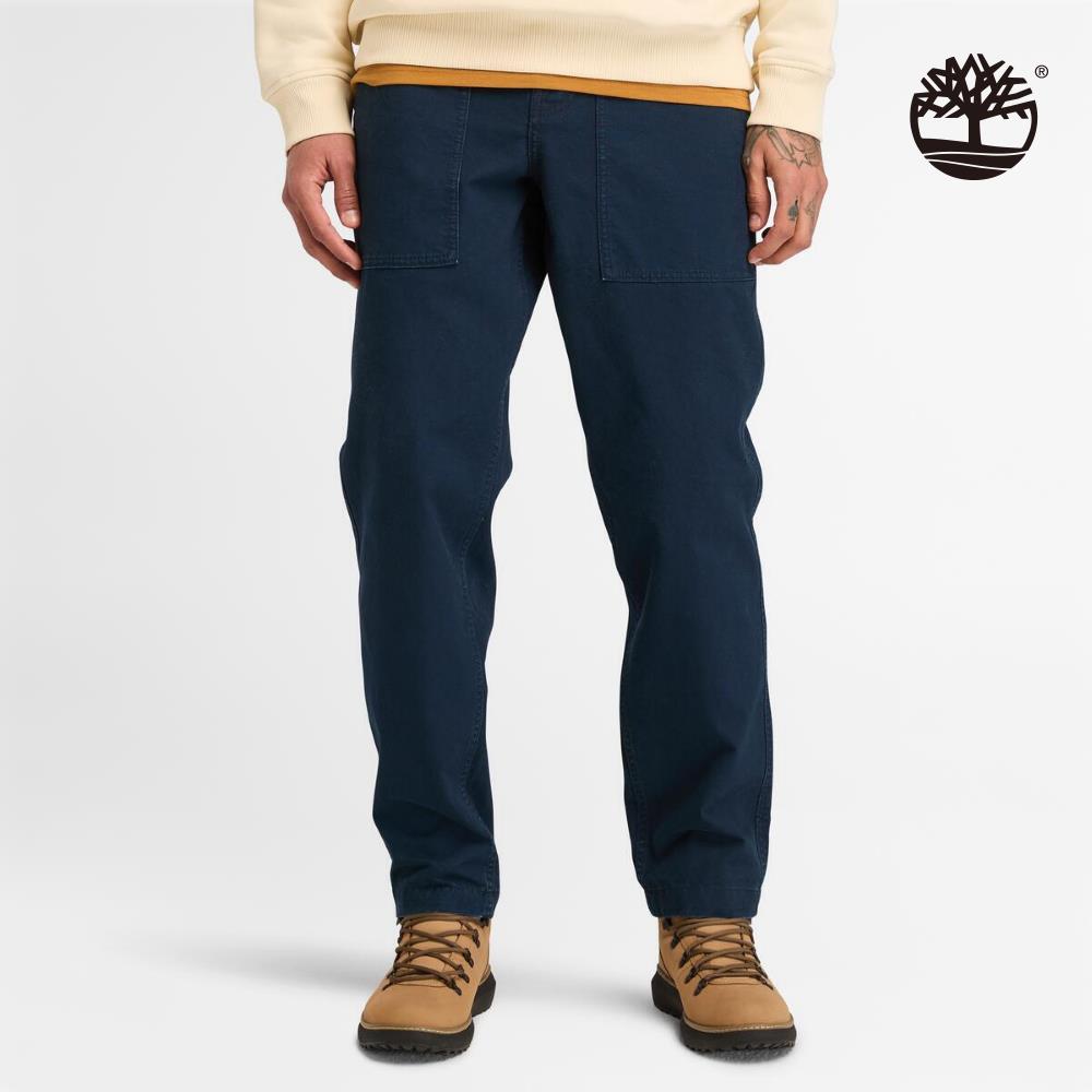 Timberland 男款深寶石藍帆布工裝長褲|A6V16433