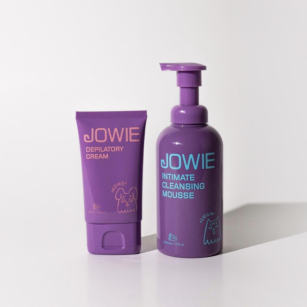 2入組💫【JOWIE】淨膚零毛霜私密達 - 私密處專用(積雪草x洋甘菊)＆私密肌清潔慕斯(蔓越莓x益生菌)💝