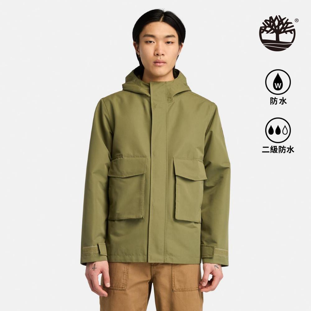 【網路限定】Timberland 男款灰綠色防潑水防風外套|A2PD8590