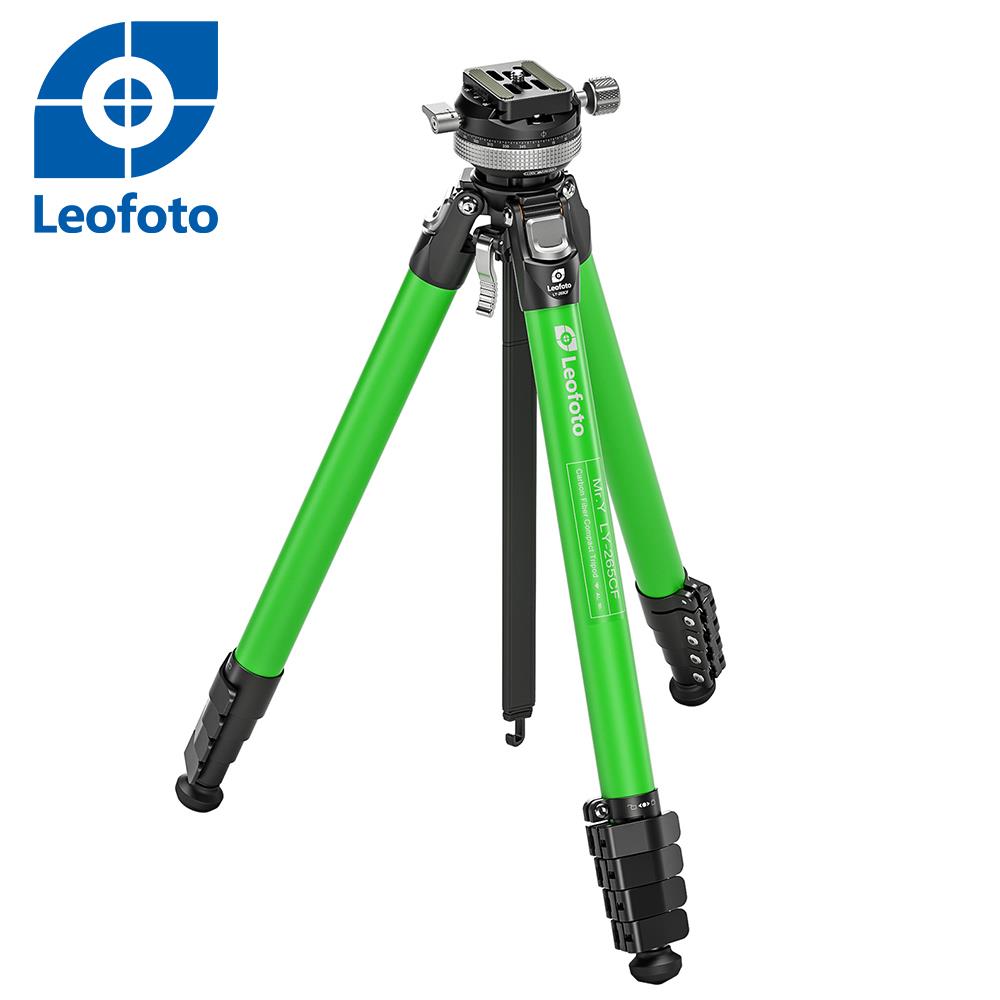 Leofoto徠圖 LY-265CF[綠/粉]-旅遊輕量型碳纖維三腳架含中軸雲台