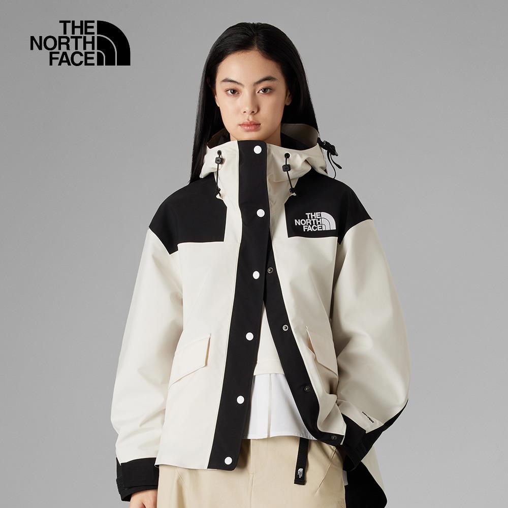 The North Face北面UE女款米白色DryVent防水透氣連帽衝鋒衣｜7W9EQLI