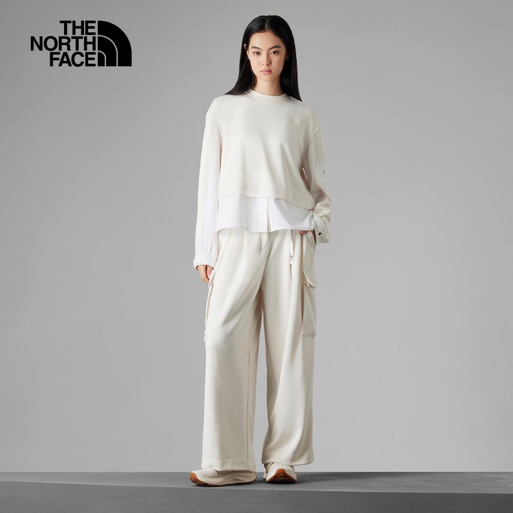The North Face北面UE女款米白色UPF防曬長袖上衣｜8A7MQLI