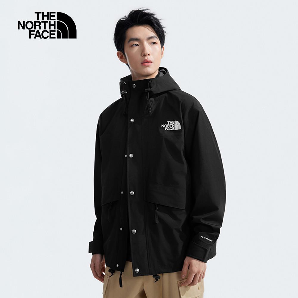【經典ICON】The North Face北面男款黑色FUTURELIGHT防水透氣連帽衝鋒衣｜8AKJJK3