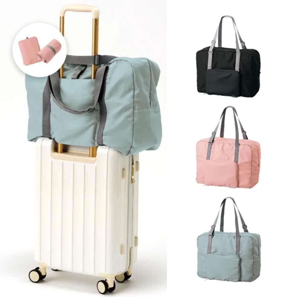 日本gowell摺疊收納拉桿行李袋40L(旅行袋 拉桿包 登機包 收納袋)