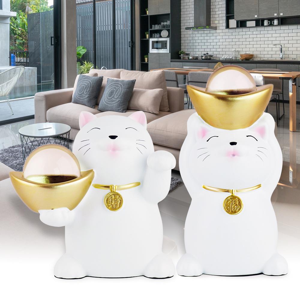 吸金拍檔招財貓組－【招財、引貴客、旺偏財】