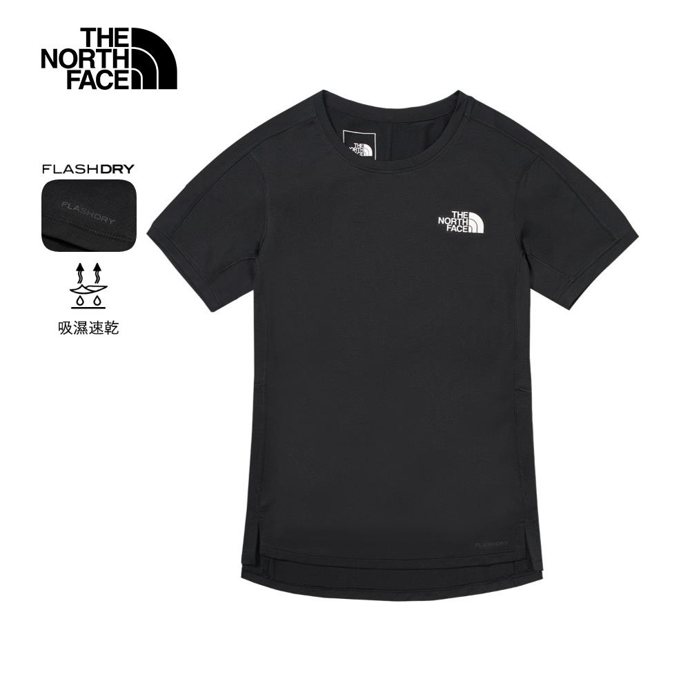 The North Face北面女款黑色吸濕排汗舒適透氣短袖T恤｜83SUJK3