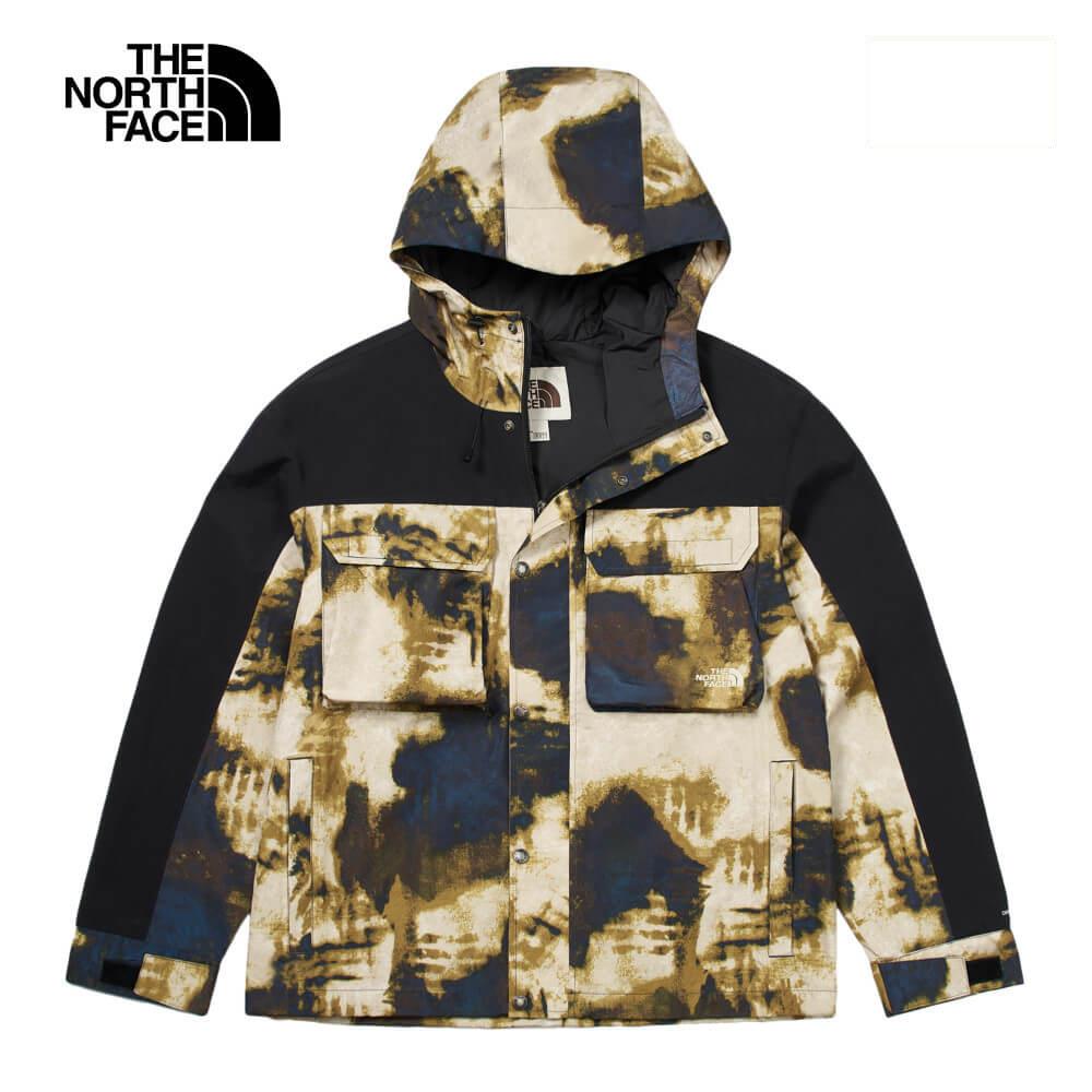 The North Face北面男款綠色防水透氣連帽衝鋒衣｜83UQ5WO