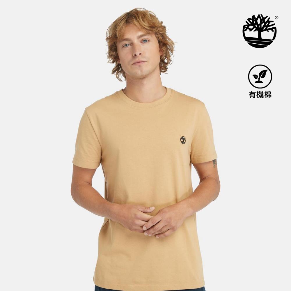 Timberland 男款淺小麥色休閒短袖T恤|A2EKJEH3