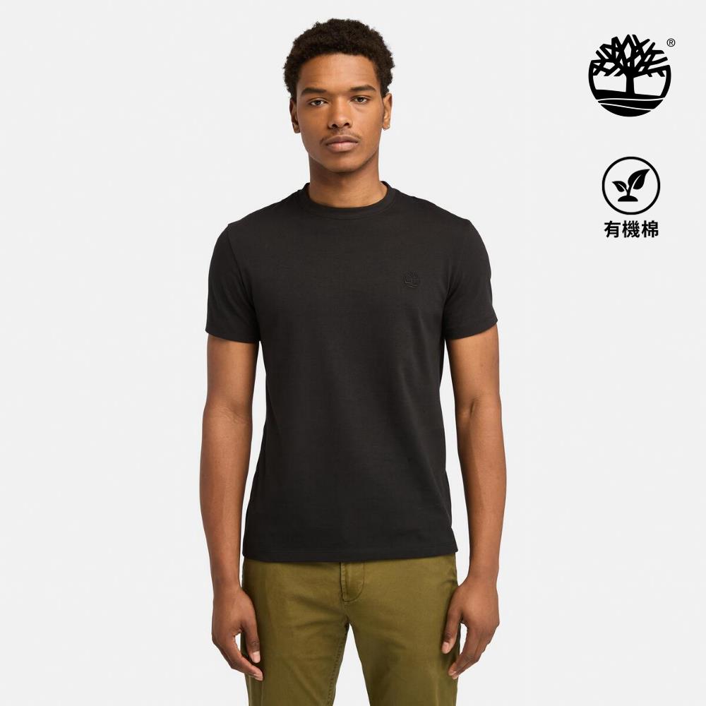 Timberland 男款黑色休閒短袖T恤|A2EKJX65
