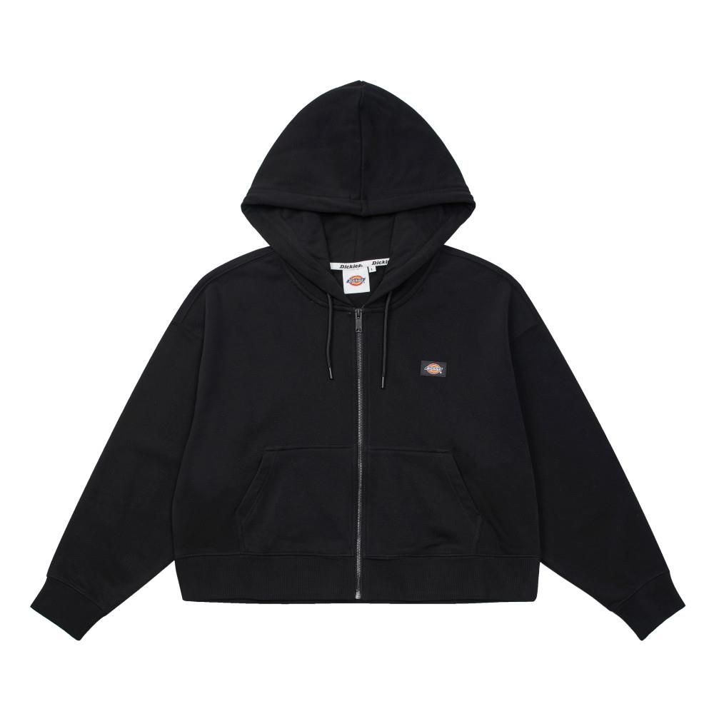 Dickies女款黑色簡約百搭舒適柔軟寬鬆連帽外套|DK0A87EWBLK