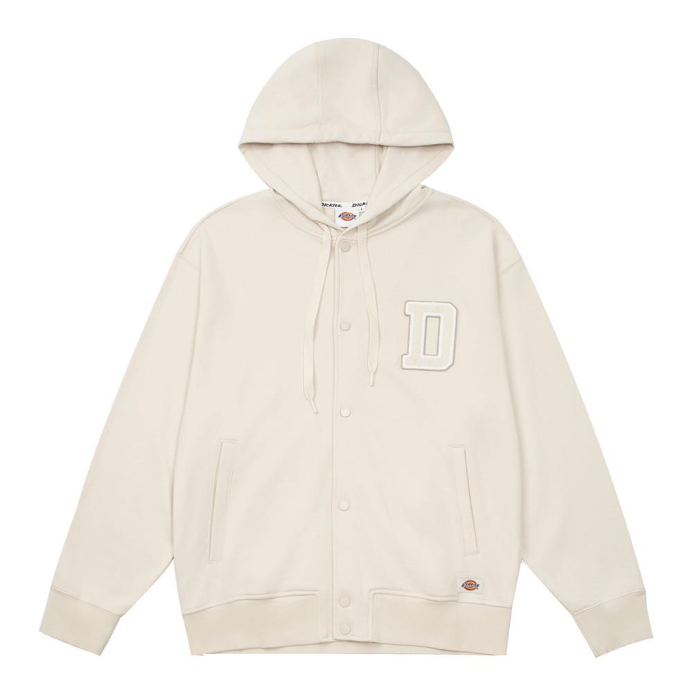 Dickies男款淺沙灰水洗設計胸前刺繡Logo休閒連帽外套|DK0A87F5F90