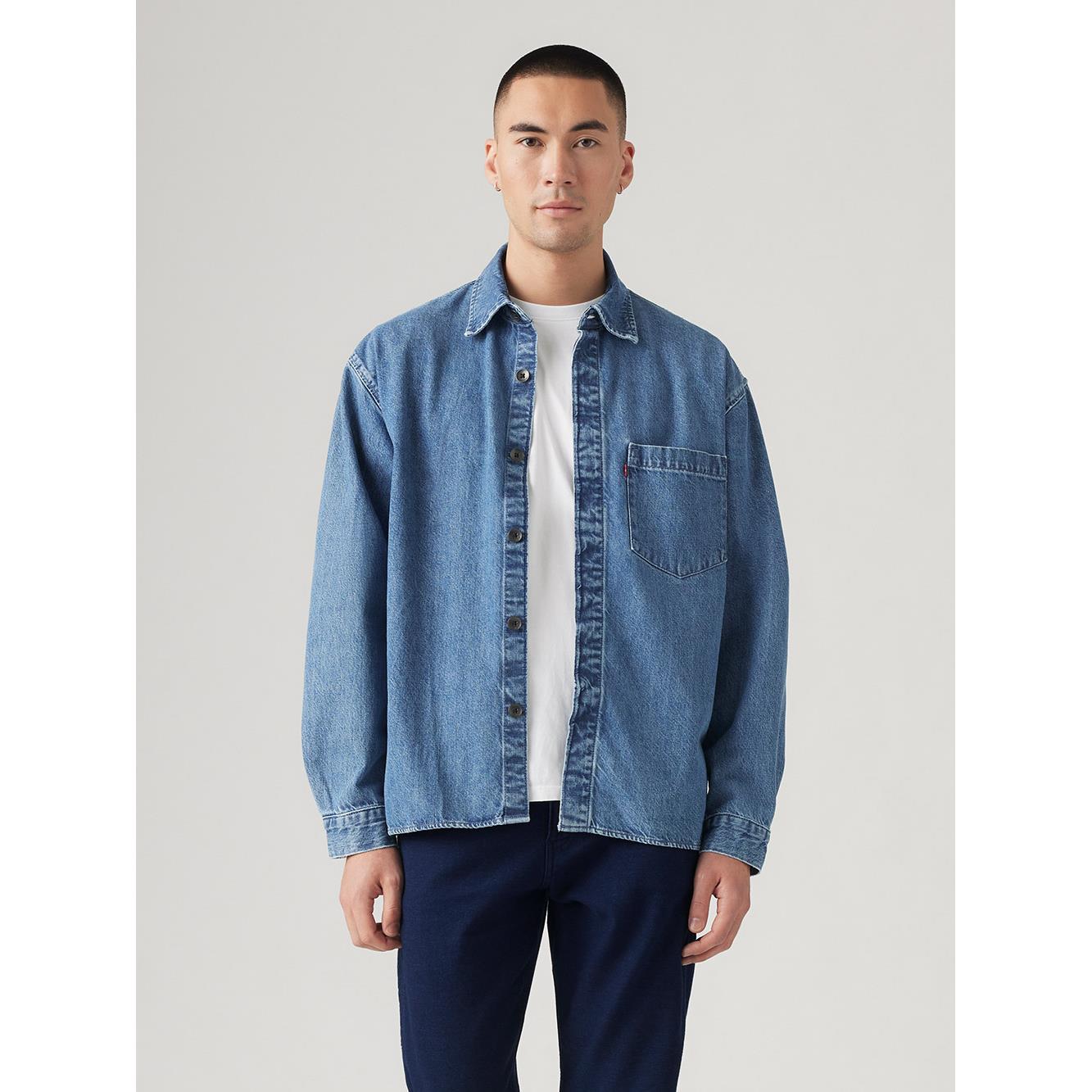 Levi’s® Wellthread® 環境友善系列 單口袋丹寧牛仔襯衫式外套 熱賣單品