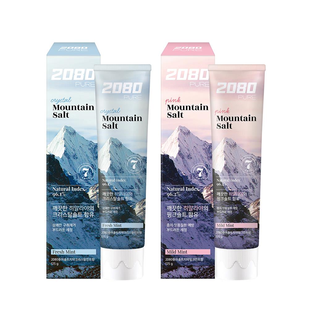 【2080】喜馬拉雅玫瑰水晶鹽牙膏125g-玫瑰鹽/水晶鹽