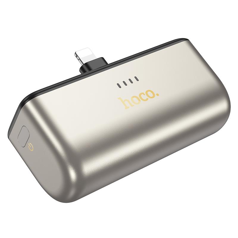 【hoco.浩酷】(5000mAh)Q31 巧隨PD20W口袋充移動電源(iP) (黑色/金色)