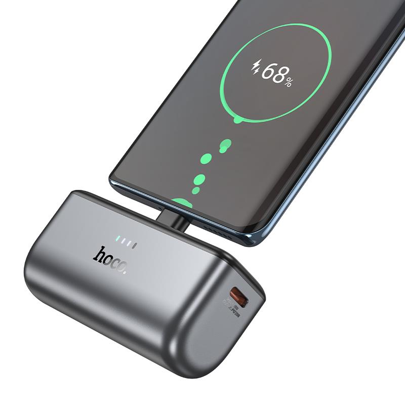 【hoco.浩酷】(5000mAh) Q31 巧隨PD20W口袋充移動電源(Type-C) (黑色/金色)