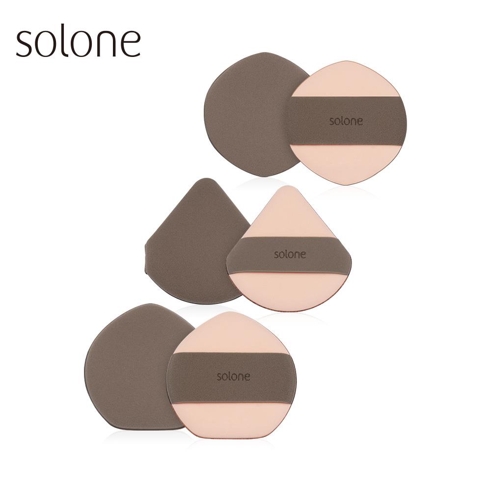 【滿$799再9折】Solone 雙面慕斯氣墊粉撲(2入/多款可選)