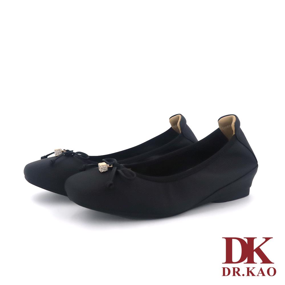 【DK 氣墊鞋】蝴蝶飛方鑽氣墊娃娃鞋 71-4345-90 黑色
