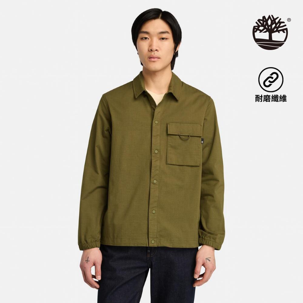 Timberland 男款橄欖綠色CORDURA®耐磨長袖襯衫|A5M46302