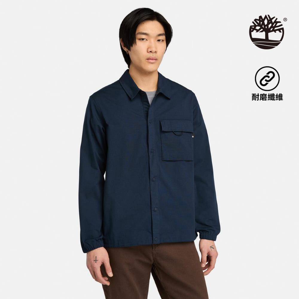 Timberland 男款深寶石藍CORDURA®耐磨長袖襯衫|A5M46433