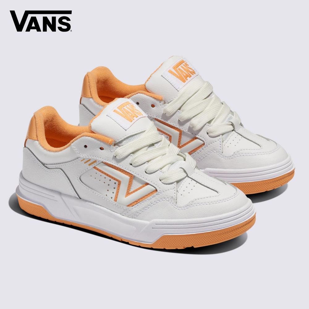 Vans Upland 男女款白色/橘色滑板鞋