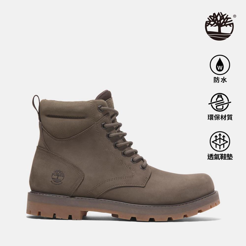 Timberland 男款棕色休閒防水中筒靴|A69UHEM5