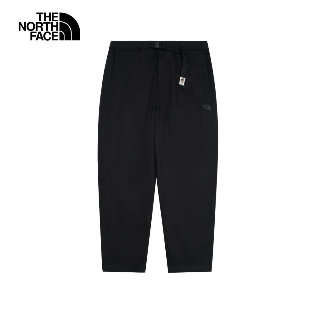 The North Face北面男款黑色吸濕排汗附可調節腰帶休閒長褲｜89YSJK3