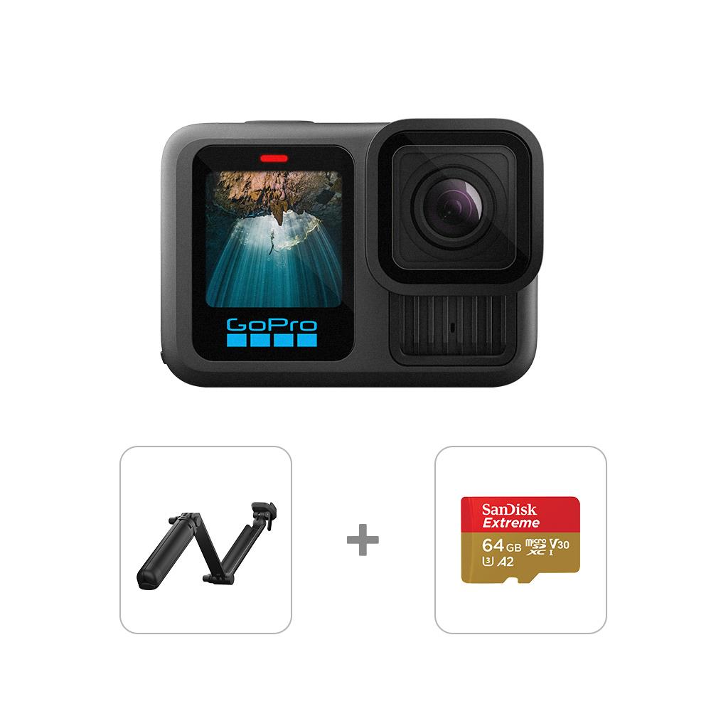 GoPro HERO13 Black 三向套組(HERO13+三向延長桿+64G記憶卡)