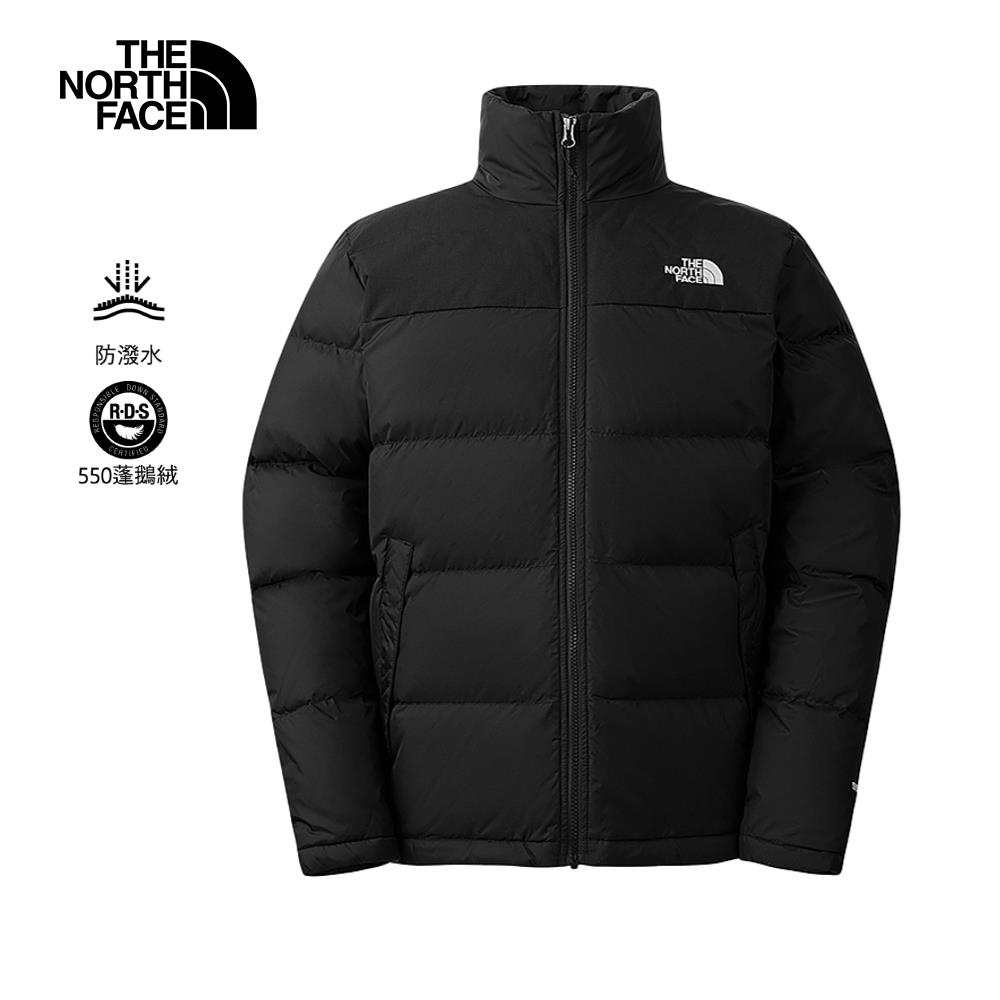 The North Face北面男款黑色DWR防潑水保暖立領羽絨外套｜88R54H0 550蓬鬆度