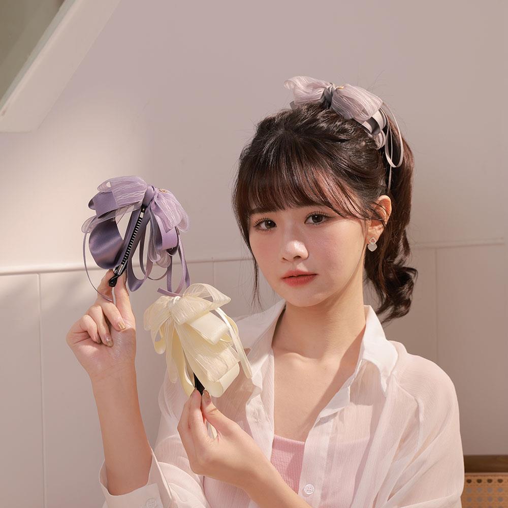 【花田囍飾】BC24015 三線布藝蝴蝶結台灣手工仙女香蕉夾 (3色)