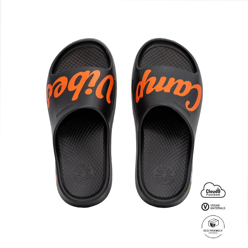 POLeR® X Freewaters® - 全新舒適系列 Cloud9 Slide 聯名款防水氣墊涼鞋 / 男鞋 / CAMPVIBES 黑色