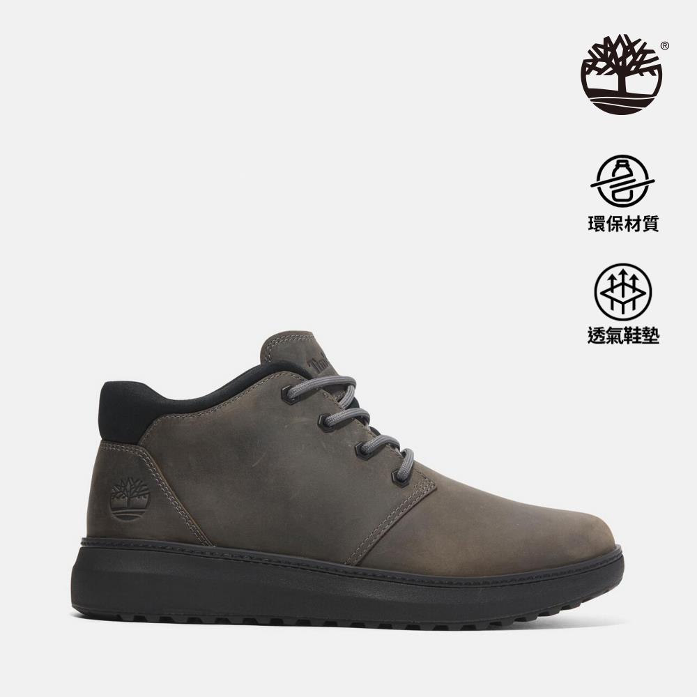 Timberland 男款深灰色皮革中筒休閒靴|A69Q5EIQ