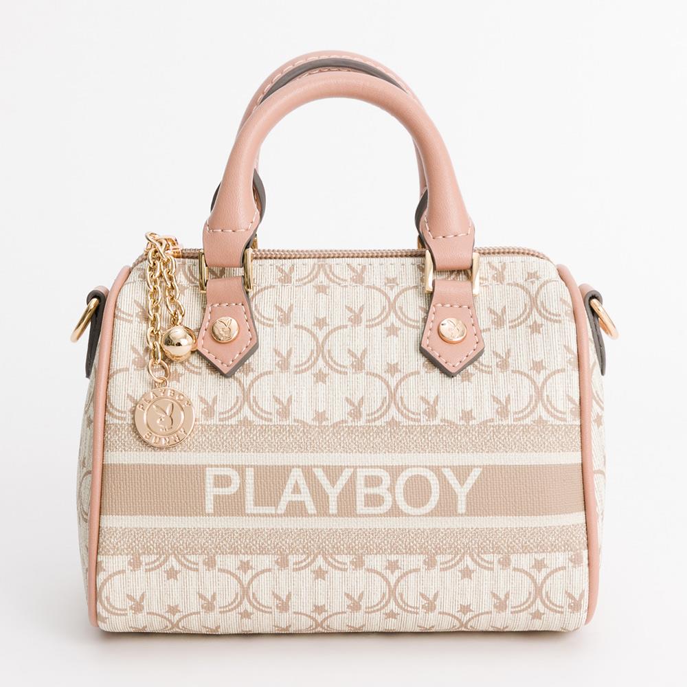 PLAYBOY - 迷你波士頓包附長背帶 Miss Bunny系列-粉色(541-2301-12-6)