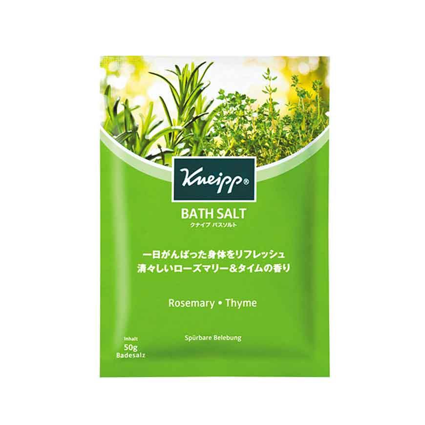 82折【任6入$399】↘Kneipp克奈圃 迷迭香百里香鹽泉浴鹽(日本限定版)50g (有效期限：2025/08月到期)