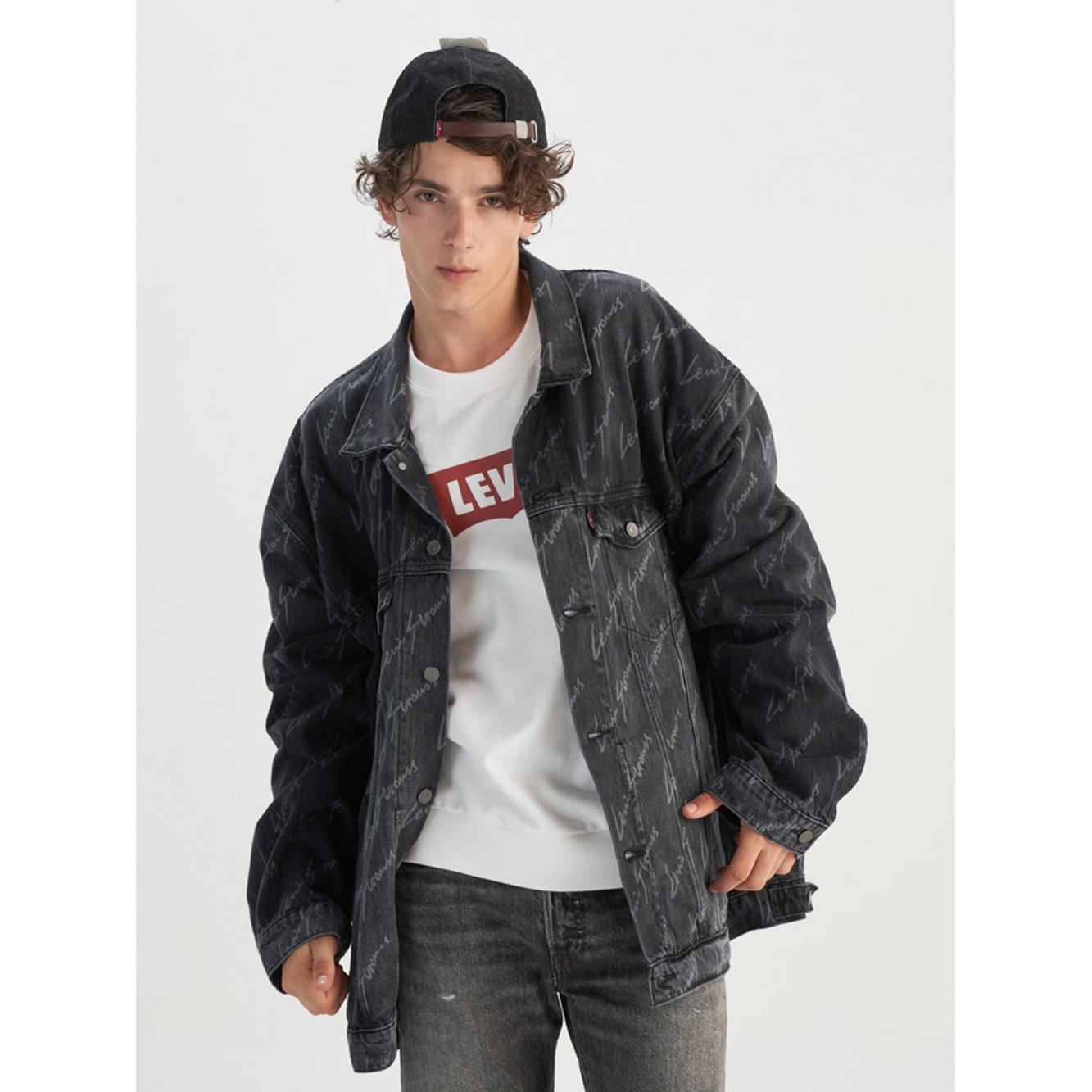 Levi’s®  男款 TYPE3 牛仔外套 滿版LOGO  熱賣單品