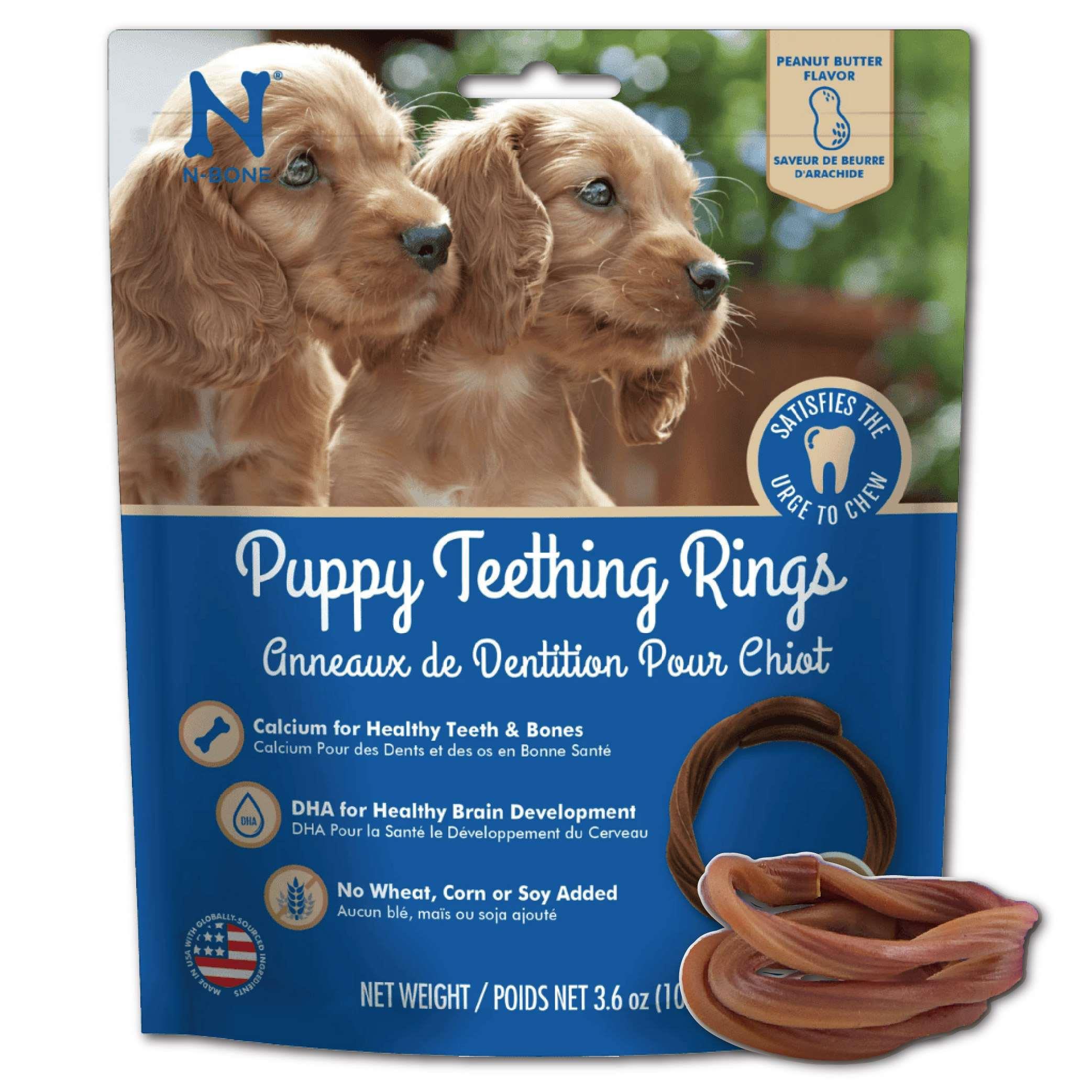 Puppy Teething Rings 犬用耐咀嚼DHA趣味潔牙圈 三圈 花生風味 3.6oz (102g)/包 單包 小狗狗幼犬長牙摩擦牙齦止癢專用
