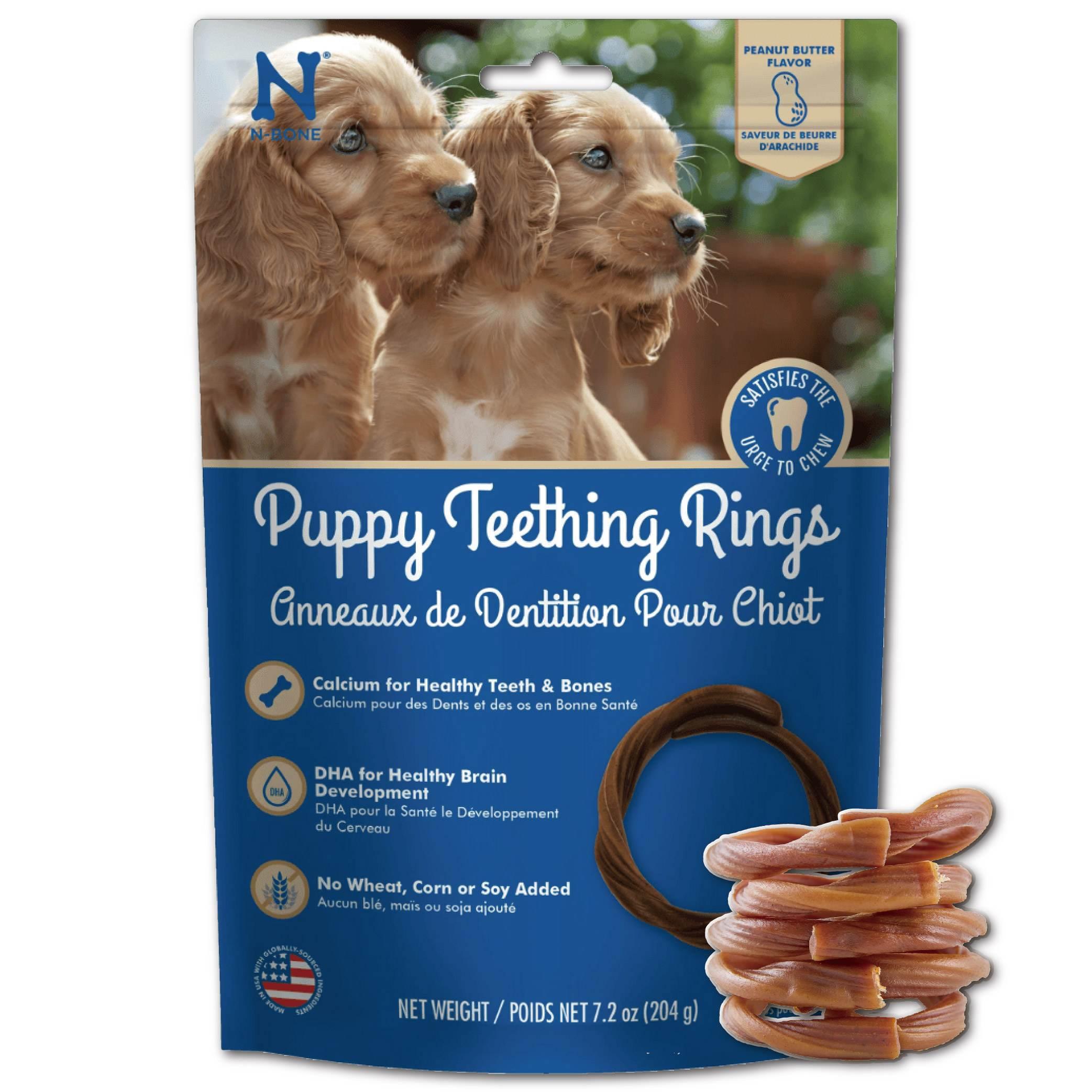 Puppy Teething Rings 犬用耐咀嚼DHA趣味潔牙圈 六圈 花生風味 7.2oz (204g)/包 單包 小狗狗幼犬長牙摩擦牙齦止癢專用