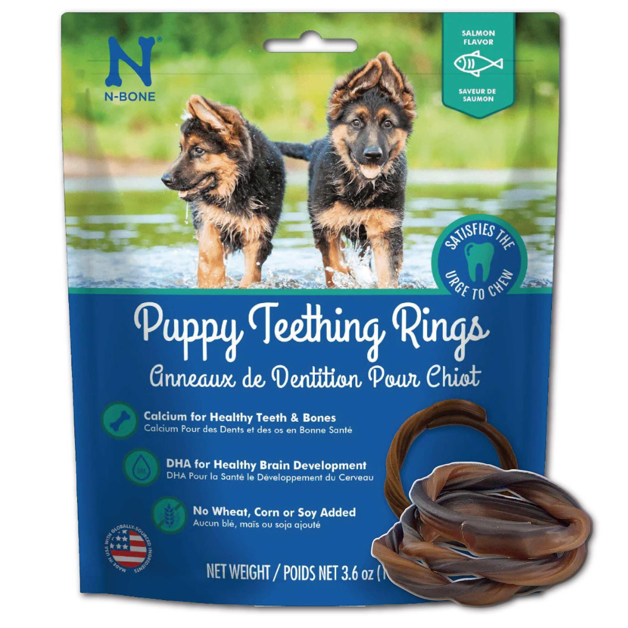 Puppy Teething Rings 犬用耐咀嚼DHA趣味潔牙圈 三圈 鮭魚風味 3.6oz (102g)/包 單包 小狗狗幼犬長牙摩擦牙齦止癢專用