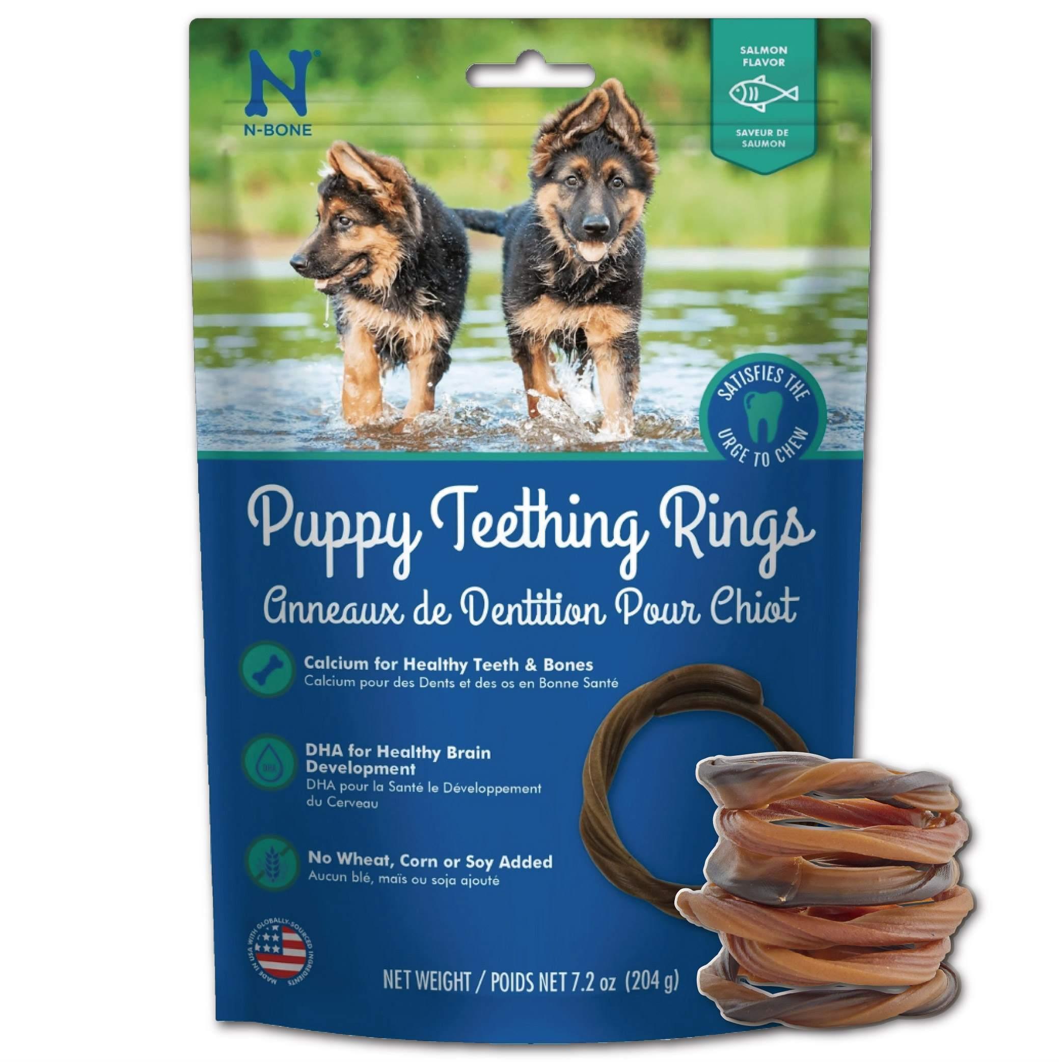 Puppy Teething Rings 犬用耐咀嚼DHA趣味潔牙圈 六圈 鮭魚風味 7.2oz (204g)/包 單包 小狗狗幼犬長牙摩擦牙齦止癢專用