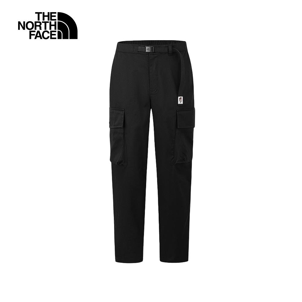 The North Face北面男款黑色UPF防曬多口袋休閒長褲｜8AHDJK3