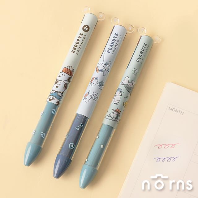 Peanuts史努比雙色原子筆- Norns Original Design SNOOPY正版授權 文具 紅筆藍筆